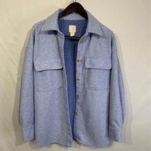 WOMANS light blue shacket. New condition. Soft. Size medium. Oversized fit.